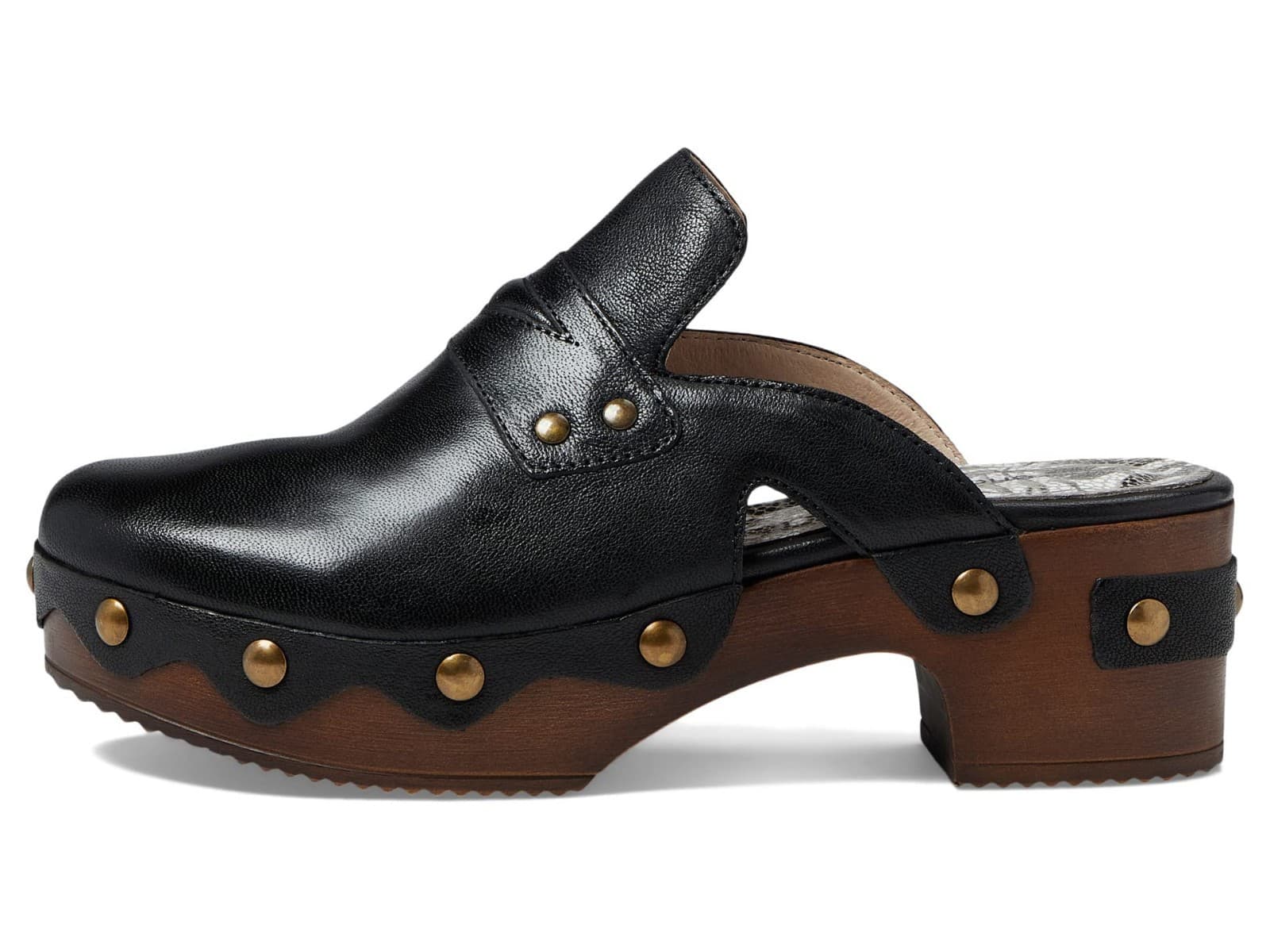 Eric Michael Women's Black Leather Clogs Delphi Size 10-11 US - 41 EU Medium - Thumbnail 2