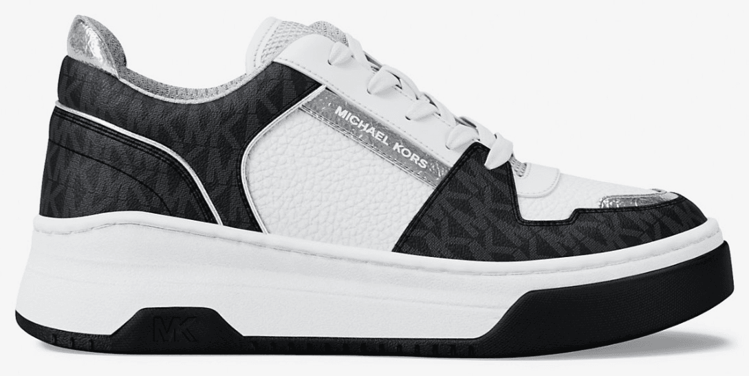 Michael Kors Lexi Women’s Sneaker White black Mixed-Media Size 8.5 New In Box - Thumbnail 2