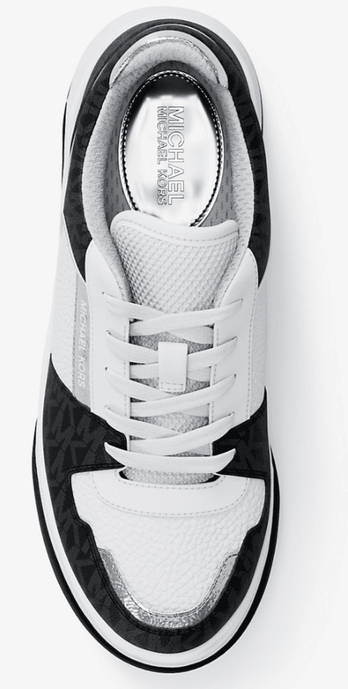 Michael Kors Lexi Women’s Sneaker White black Mixed-Media Size 8.5 New In Box - Thumbnail 5