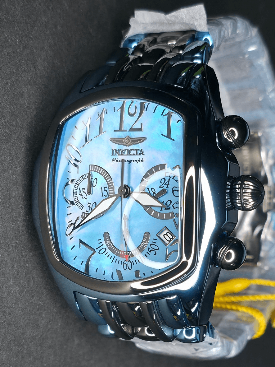 INVICTA WATCH LUPAH w/ Mother of Pearl 44.5mm Z60 Swiss Dial Ice Blue, Gunmetal - Thumbnail 3