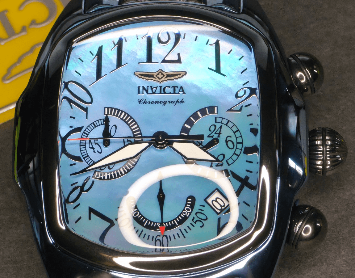 INVICTA WATCH LUPAH w/ Mother of Pearl 44.5mm Z60 Swiss Dial Ice Blue, Gunmetal - Thumbnail 4