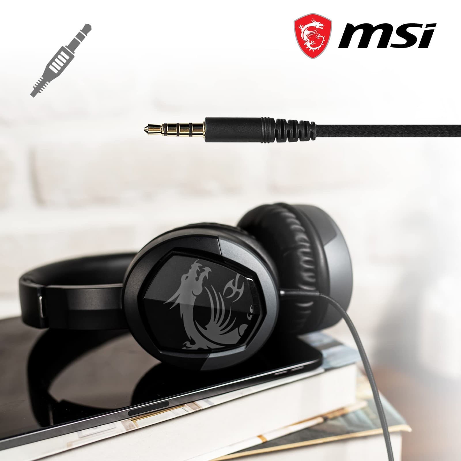 MSI GH30 V2 Detachable Mic Lightweight Foldable Gaming Headphones Headset - Thumbnail 2