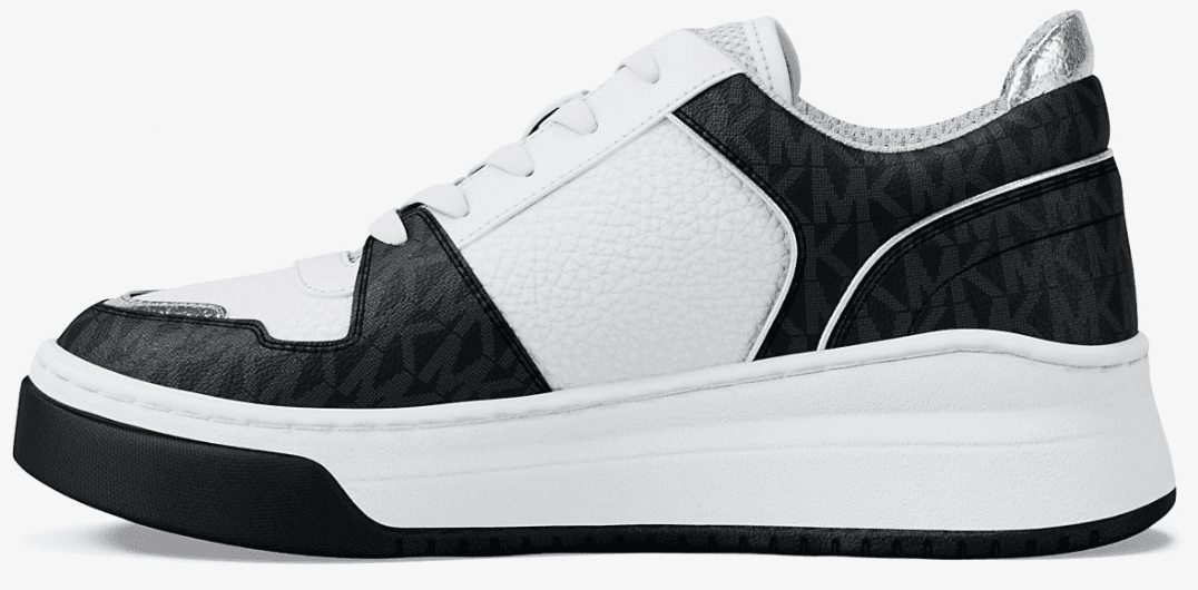 Michael Kors Lexi Women’s Sneaker White black Mixed-Media Size 8.5 New In Box - Thumbnail 3