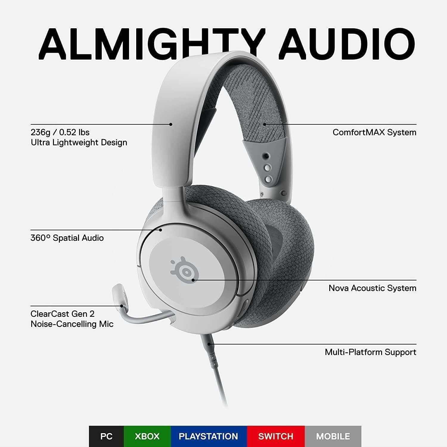 SteelSeries Arctis Nova 1 Wired Gaming Headphones White (61607) - New - Thumbnail 2