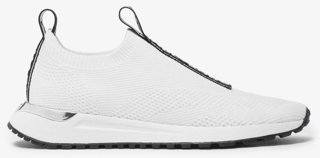 MICHAEL KORS women Bodie Knit Slip-On Sneaker stretched fabric White Size 8.5 M - Thumbnail 3