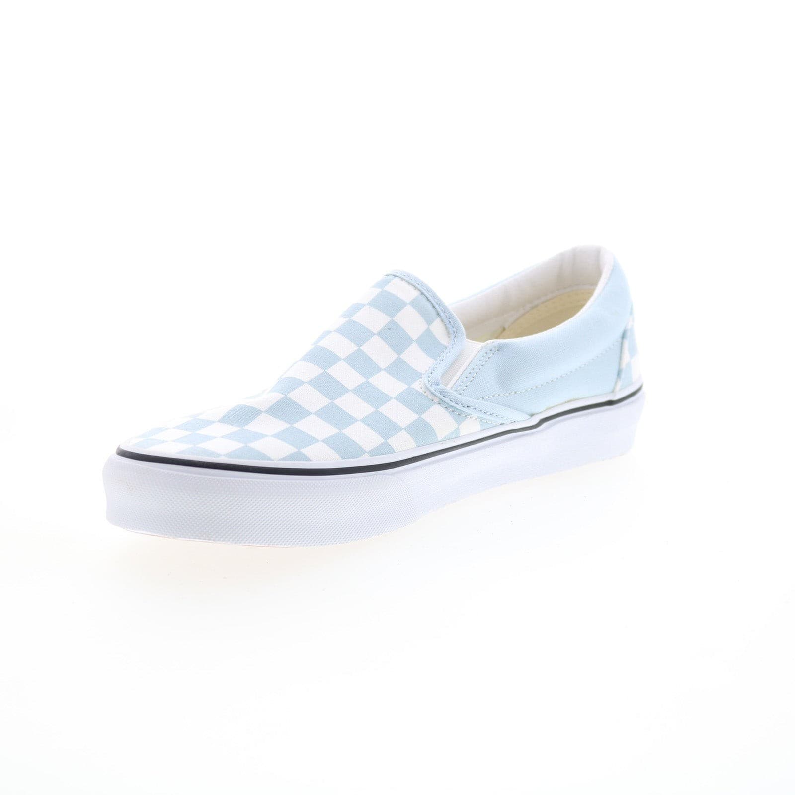 Vans Classic Slip-On Checkerboard baby blue /True White Men's 7, Women's 8.5 M - Thumbnail 4