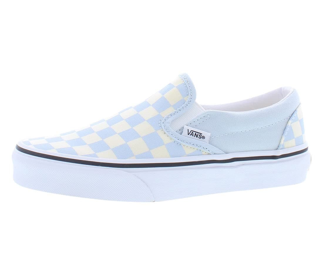 Vans Classic Slip-On Checkerboard baby blue /True White Men's 7, Women's 8.5 M - Thumbnail 5