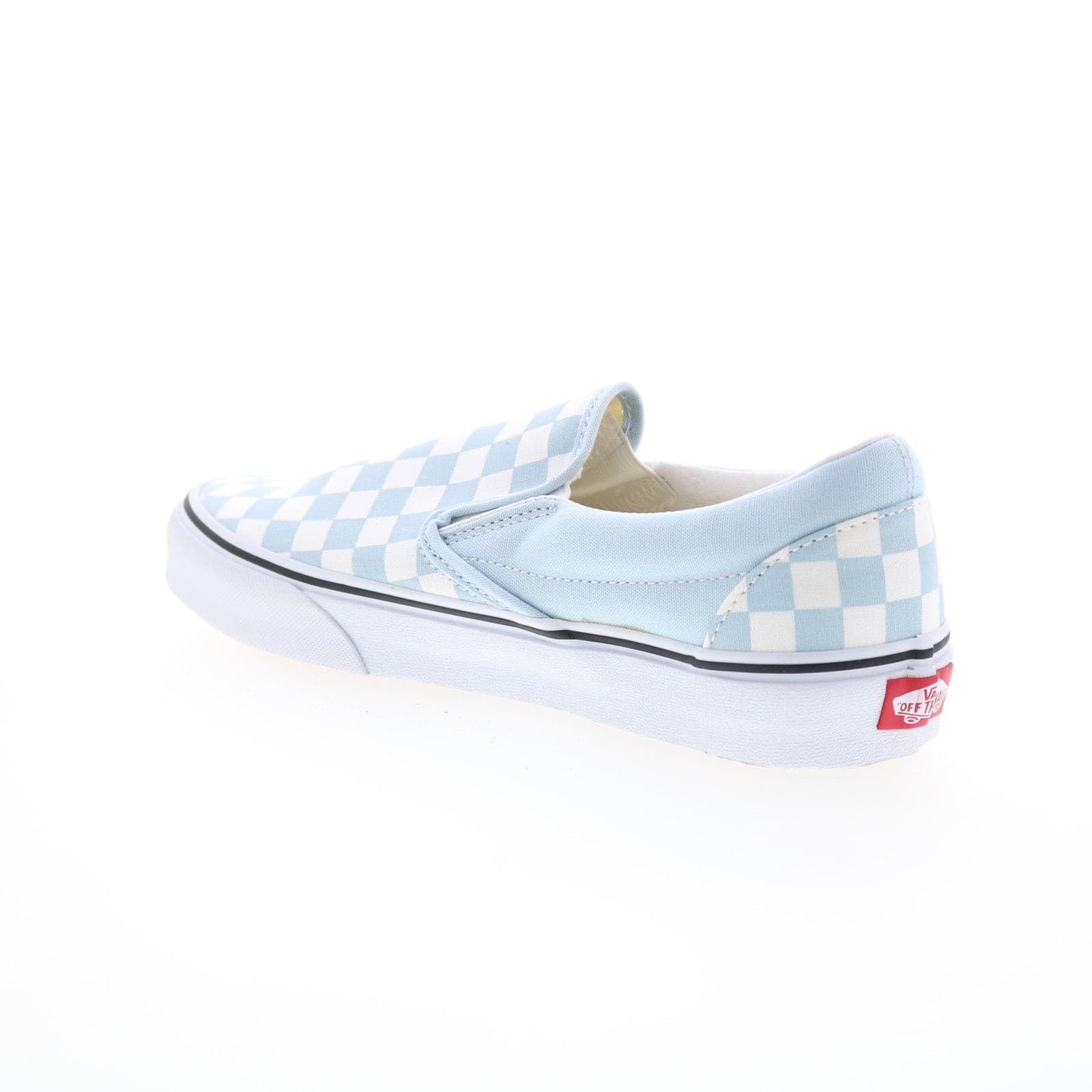 Vans Classic Slip-On Checkerboard baby blue /True White Men's 7, Women's 8.5 M - Thumbnail 7