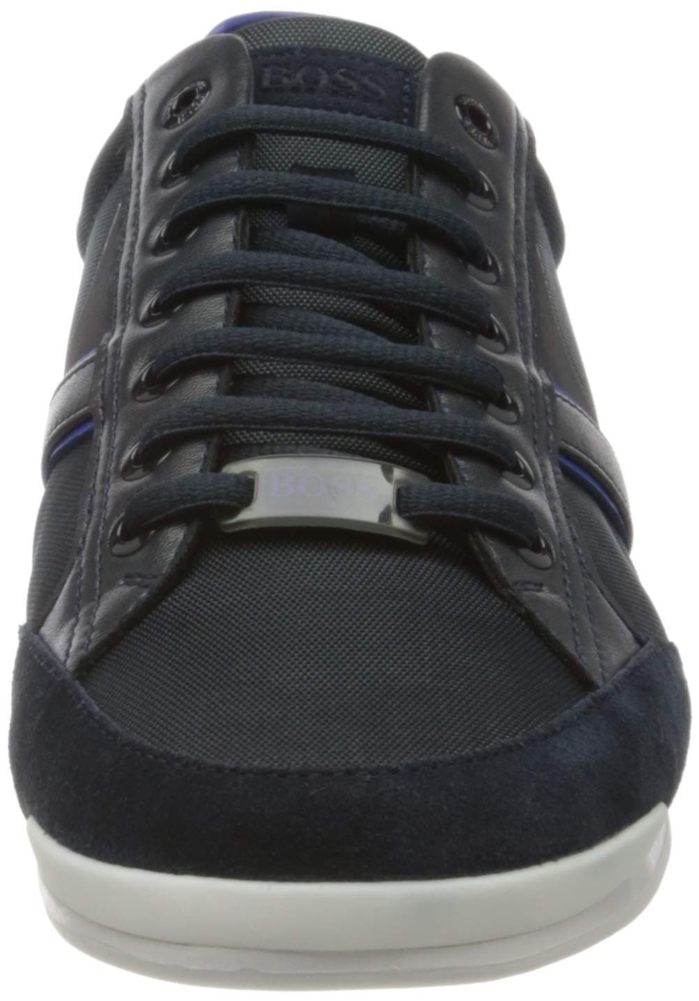 HUGO BOSS MENS BLACK BLUE SHOES MEN SATURN LOWP MX A 50471235 Size 10 M - Thumbnail 4