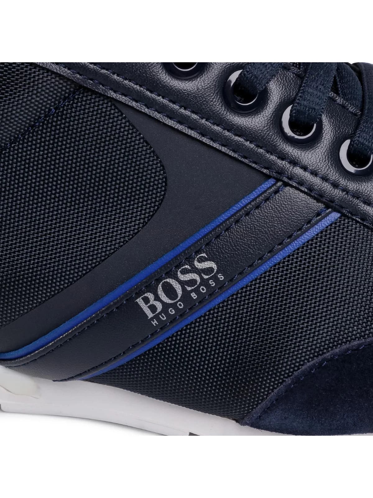 HUGO BOSS MENS BLACK BLUE SHOES MEN SATURN LOWP MX A 50471235 Size 10 M - Thumbnail 9