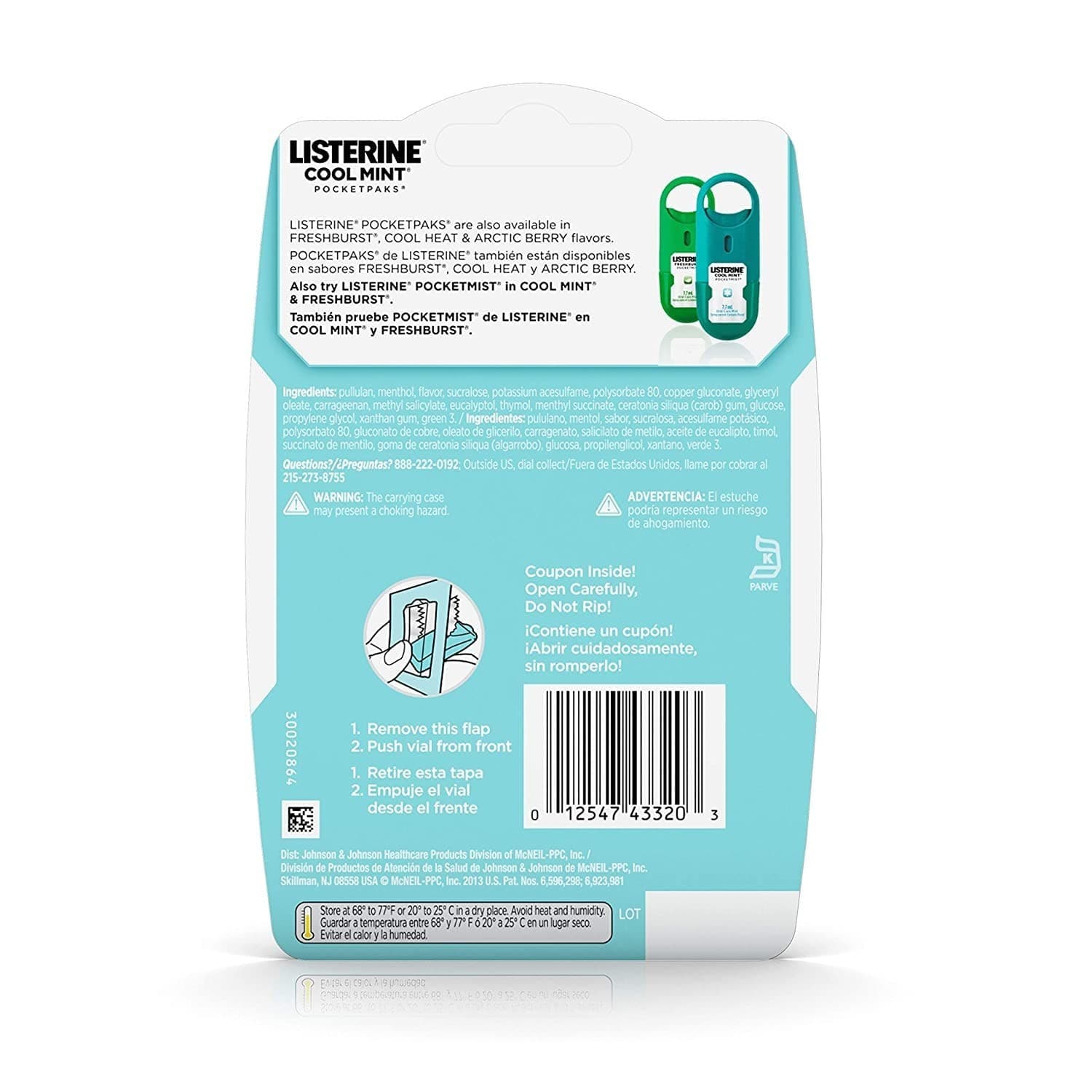 Listerine Cool Mint Pocketpaks Breath Strips 24-24-Strip Pack Total 576 Strips - Thumbnail 4