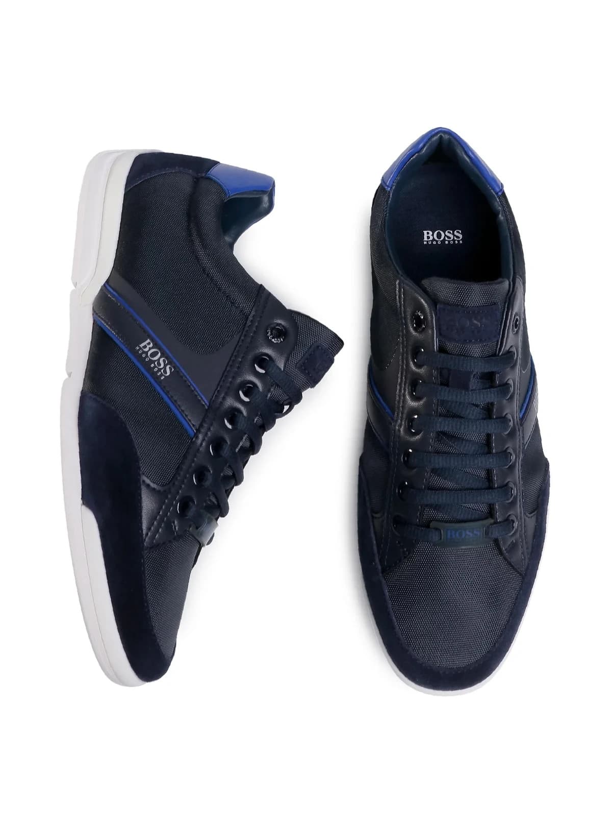 HUGO BOSS MENS BLACK BLUE SHOES MEN SATURN LOWP MX A 50471235 Size 10 M - Thumbnail 7