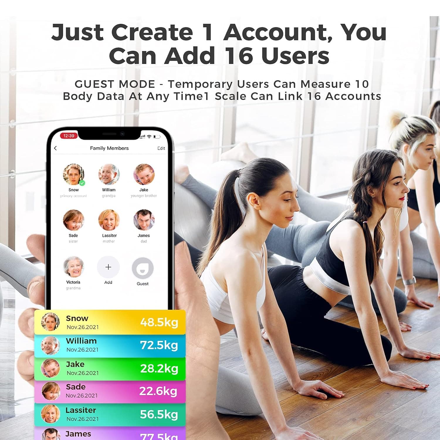 YUNMAI Premium Bluetooth Smart Body Fat Scale- IOS Android Fitbit Apple Health - Thumbnail 9