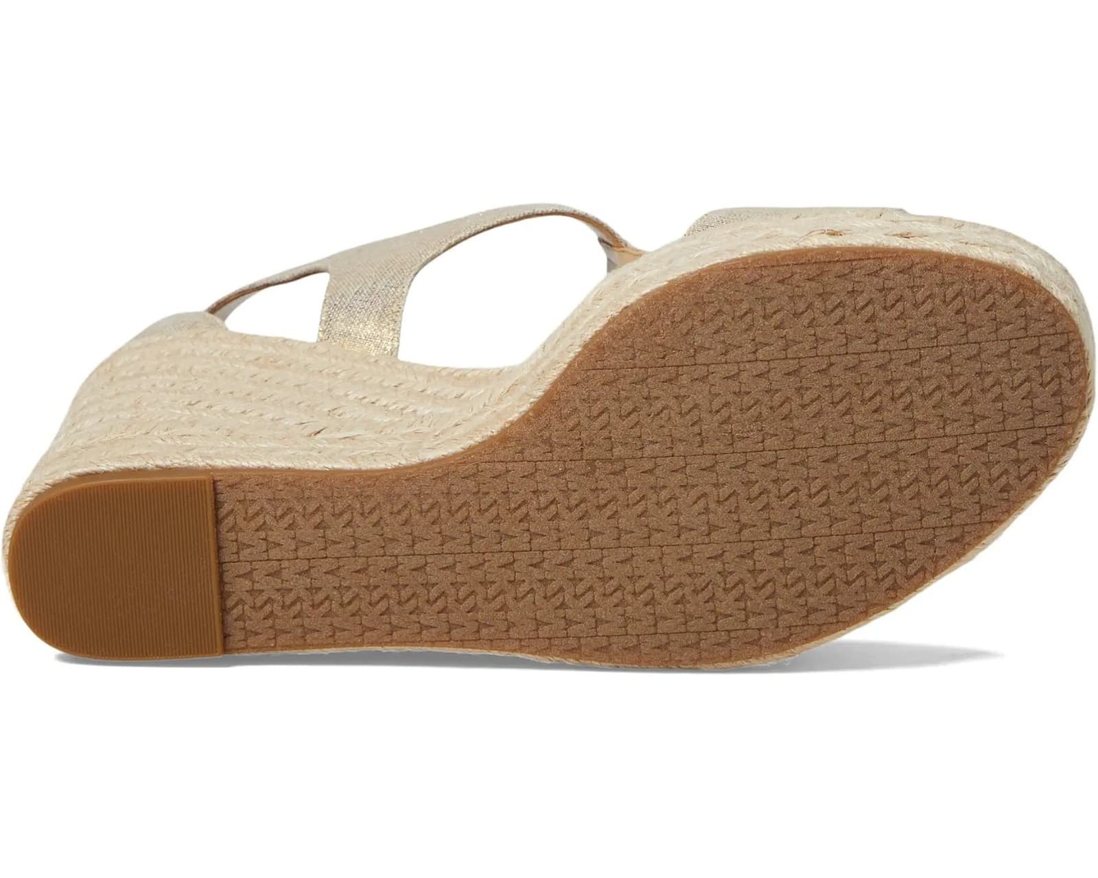 Michael Kors Sandals Womens Berkley Espadrille Pale Gold Casual Wedge Heels 7 M - Thumbnail 6