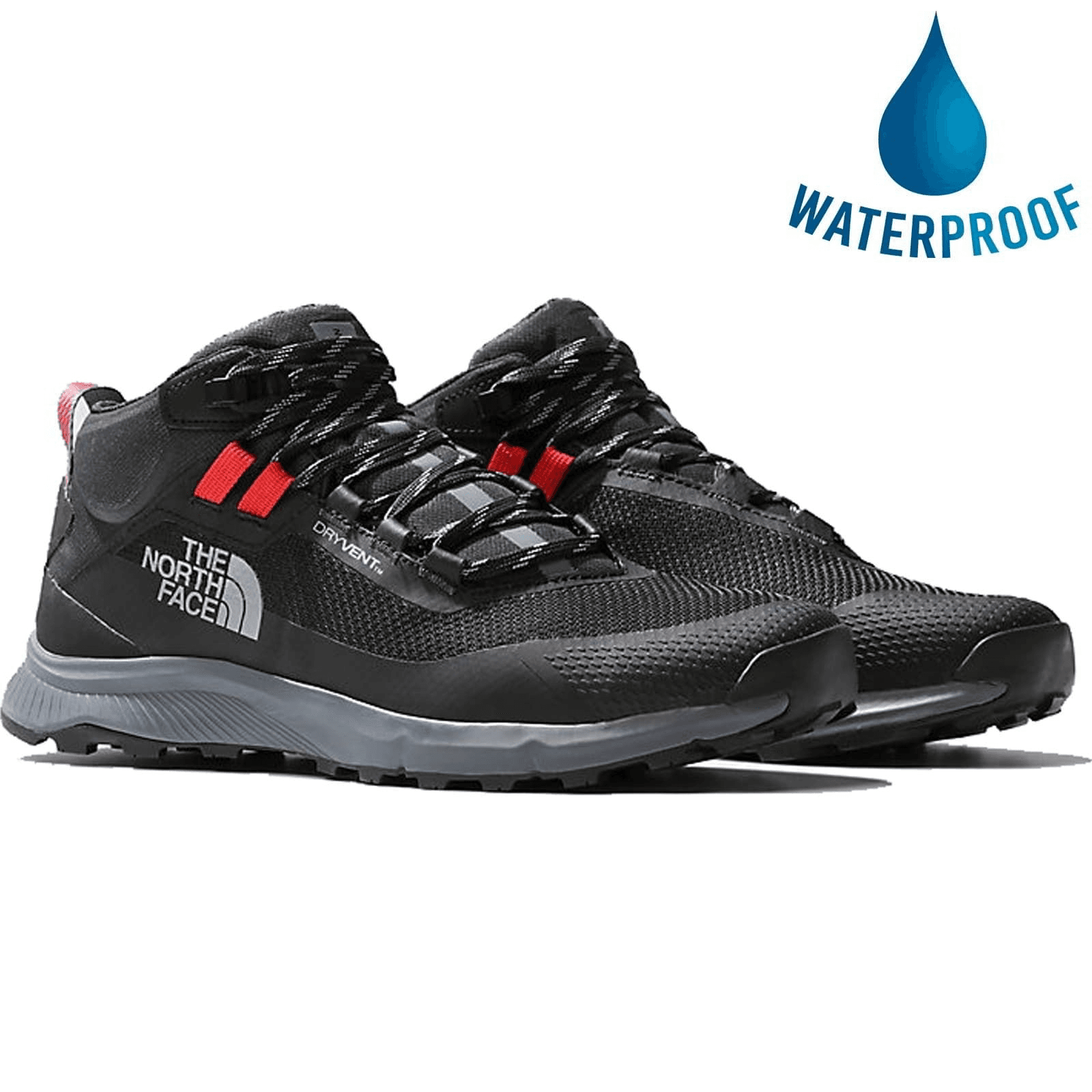 The North Face Cragstone Mid WP Hiking Sneaker Men’s TNF Black Vanadis Grey 11 M - Image 1