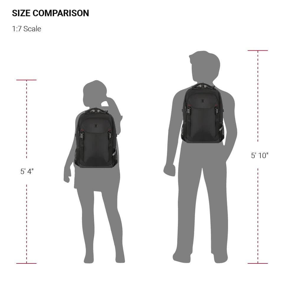 SwissGear Civic Pro Laptop Backpack, Black 5213 , 18"x13.25"x7 - Thumbnail 7