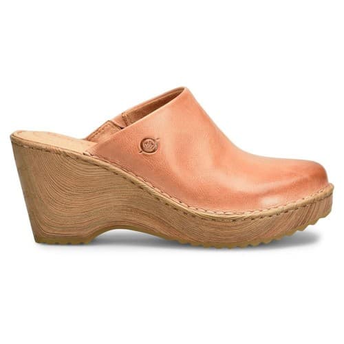 BORN Clogs Natalie Tan Brown Leather Women Sz 10 M Slip-On Mule Wedge - Thumbnail 2