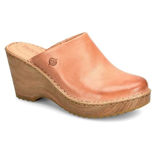 BORN Clogs Natalie Tan Brown Leather Women Sz 10 M Slip-On Mule Wedge - Image 1