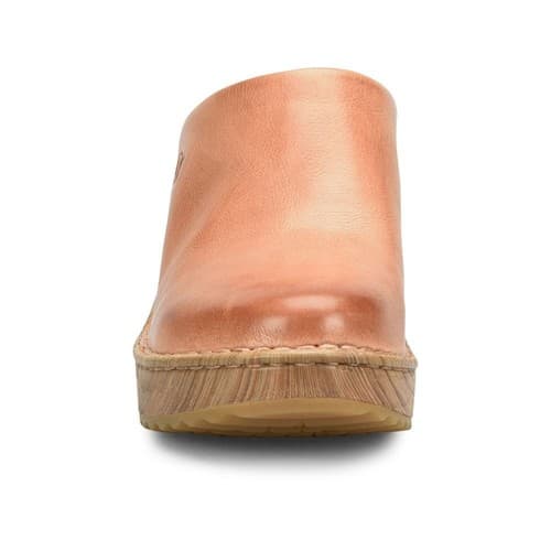 BORN Clogs Natalie Tan Brown Leather Women Sz 10 M Slip-On Mule Wedge - Thumbnail 4