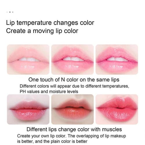 Blue-Rose Temperature Changing Lipstick, Moisturizer Hydrating Blue to pink - Thumbnail 11