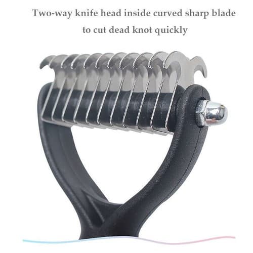 Undercoat Rake Pet Dog Cat Grooming Brush Long Haired Dematting Deshedding Tool - Thumbnail 9
