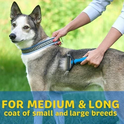 Undercoat Rake Pet Dog Cat Grooming Brush Long Haired Dematting Deshedding Tool - Thumbnail 5
