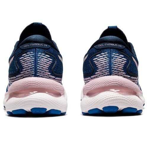 ASICS Woman Gel-Nimbus 24 Running Shoes French Blue/Barely Rose size 8.5 Wide - Thumbnail 6