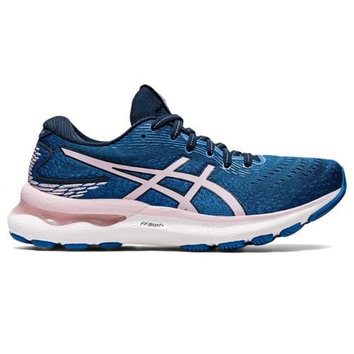 ASICS Woman Gel-Nimbus 24 Running Shoes French Blue/Barely Rose size 8.5 Wide - Thumbnail 2