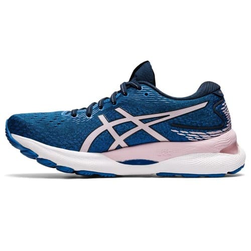 ASICS Woman Gel-Nimbus 24 Running Shoes French Blue/Barely Rose size 8.5 Wide - Thumbnail 4