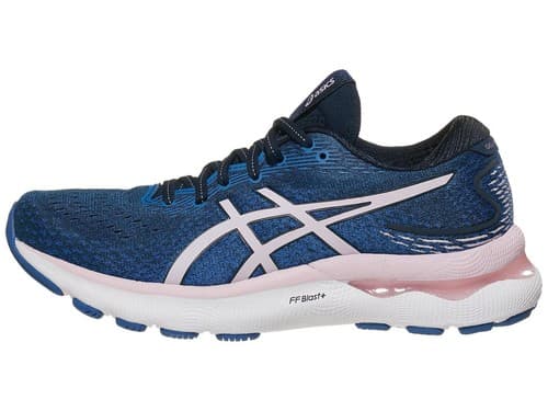 ASICS Woman Gel-Nimbus 24 Running Shoes French Blue/Barely Rose size 8.5 Wide - Thumbnail 3