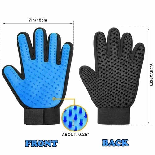 Deshedding Hair Fur Removal Pet Dog Cat Grooming Glove with Training Whistle - Thumbnail 5