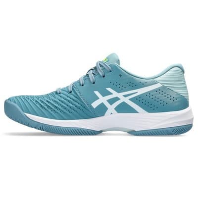ASICS Women's Solution Swift FlyteFoam Court Tennis Shoes, 9.5, GRIS Blue/White - Thumbnail 3