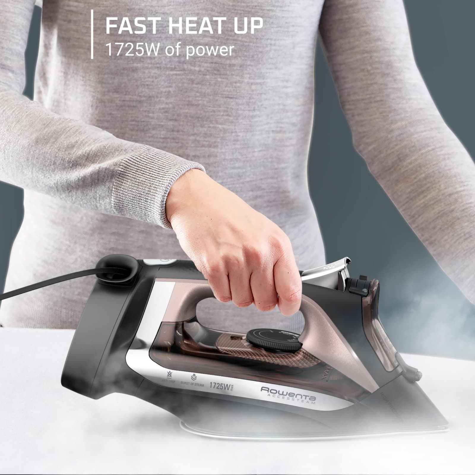 Rowenta - DW2459 - Access Steam Iron with Retractable Cord 1725 Watt - Thumbnail 7