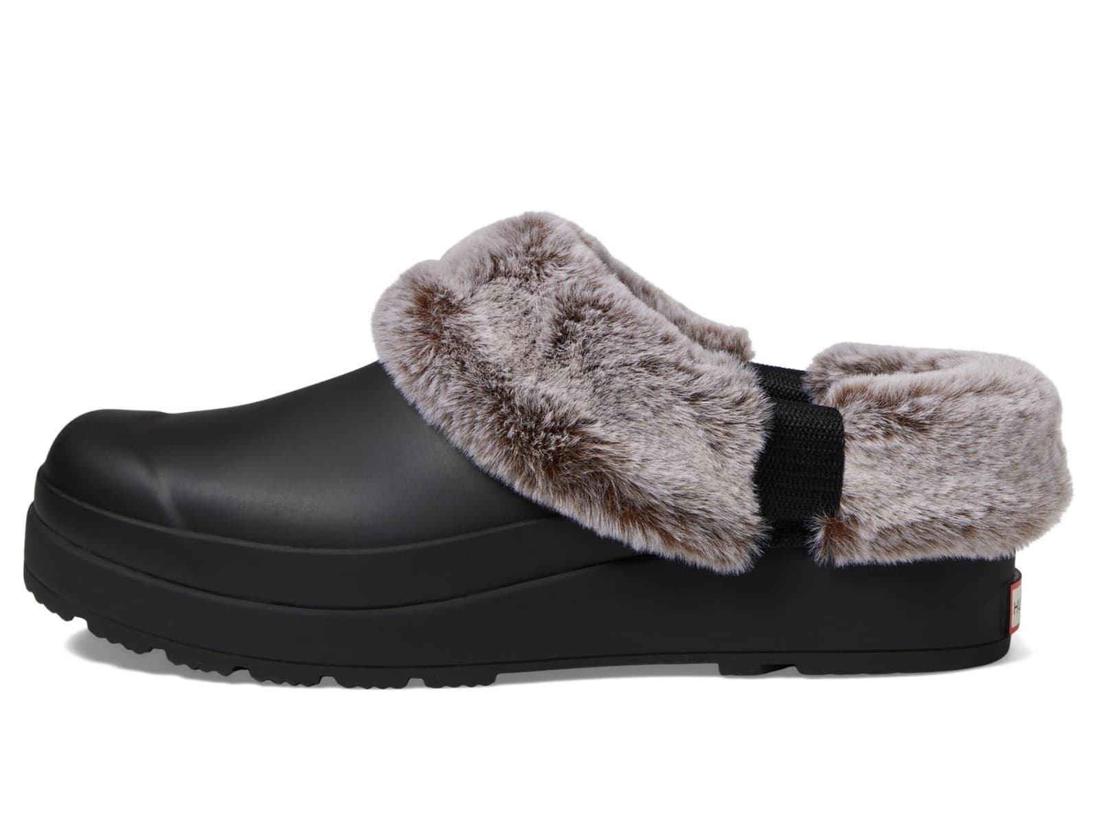 Hunter Play Faux Fur Women’s Clogs Slides Black US 8 - Thumbnail 2