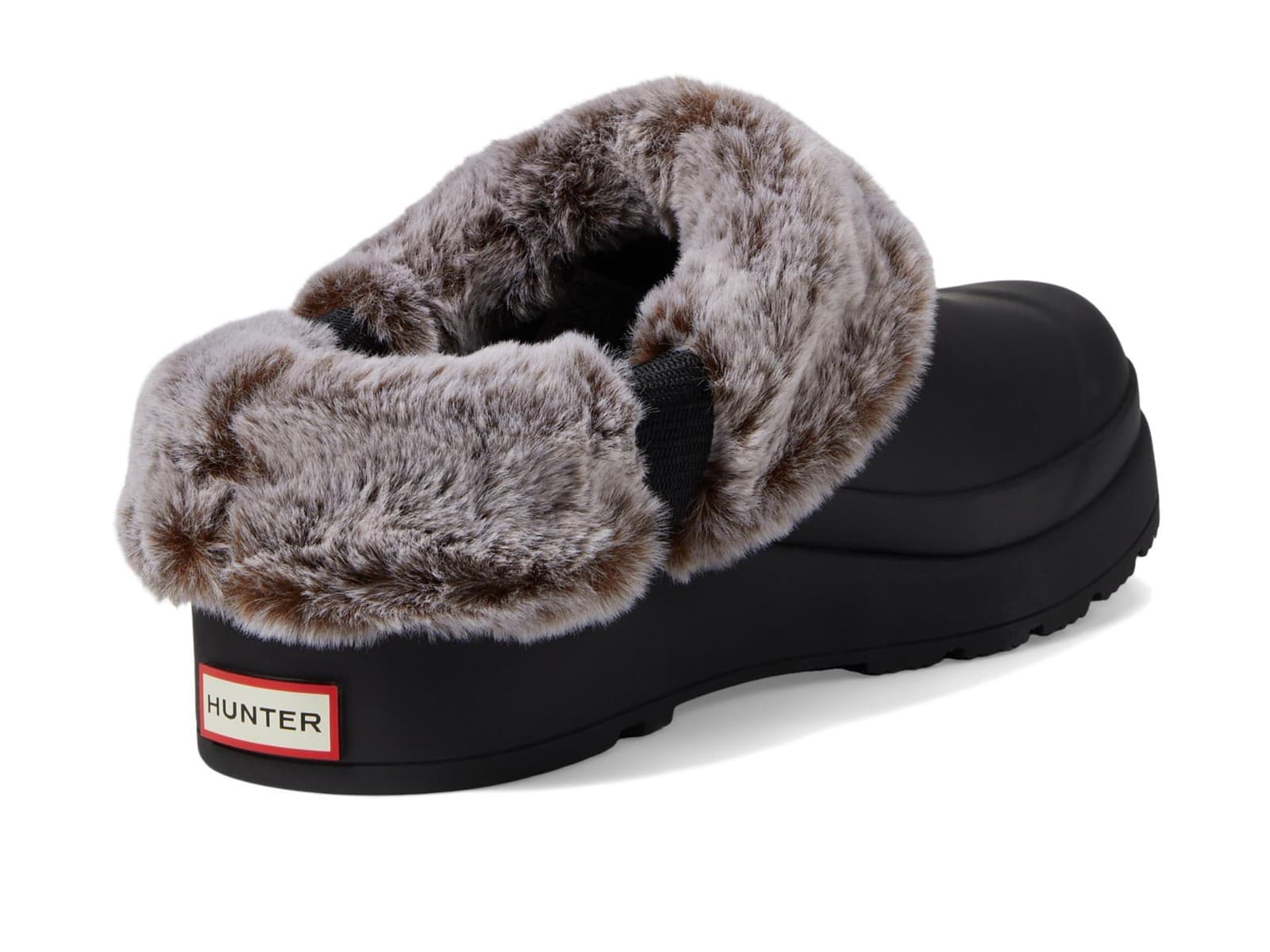 Hunter Play Faux Fur Women’s Clogs Slides Black US 8 - Thumbnail 4