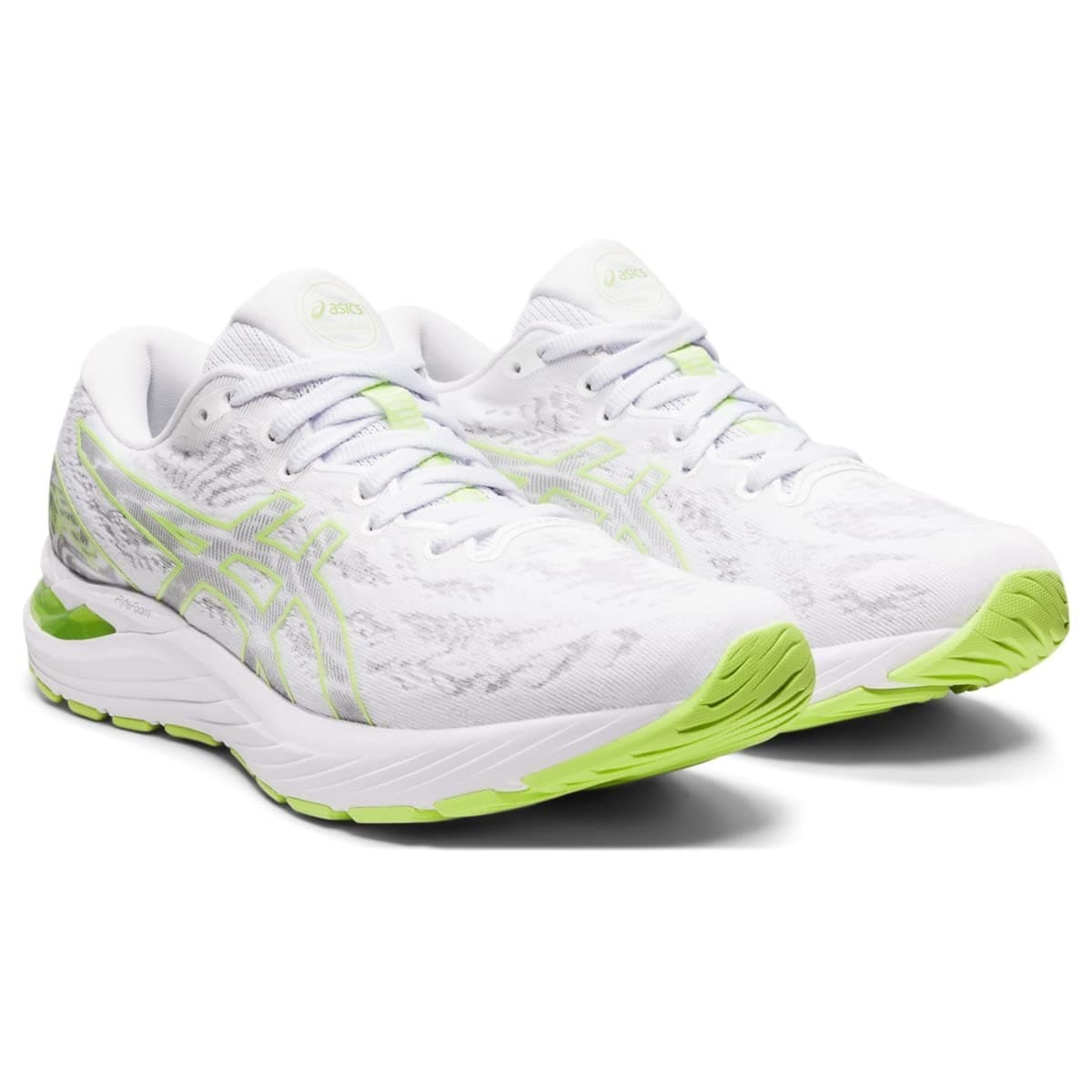 ASICS Women's Gel Cumulus 23 Running Shoes, White/Lime Green 8.5 B - Image 1