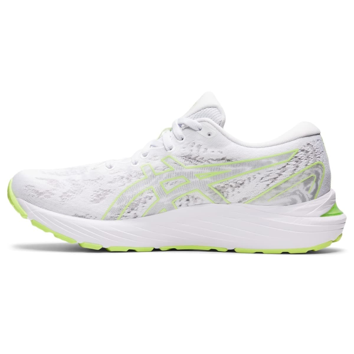 ASICS Women's Gel Cumulus 23 Running Shoes, White/Lime Green 8.5 B - Thumbnail 3