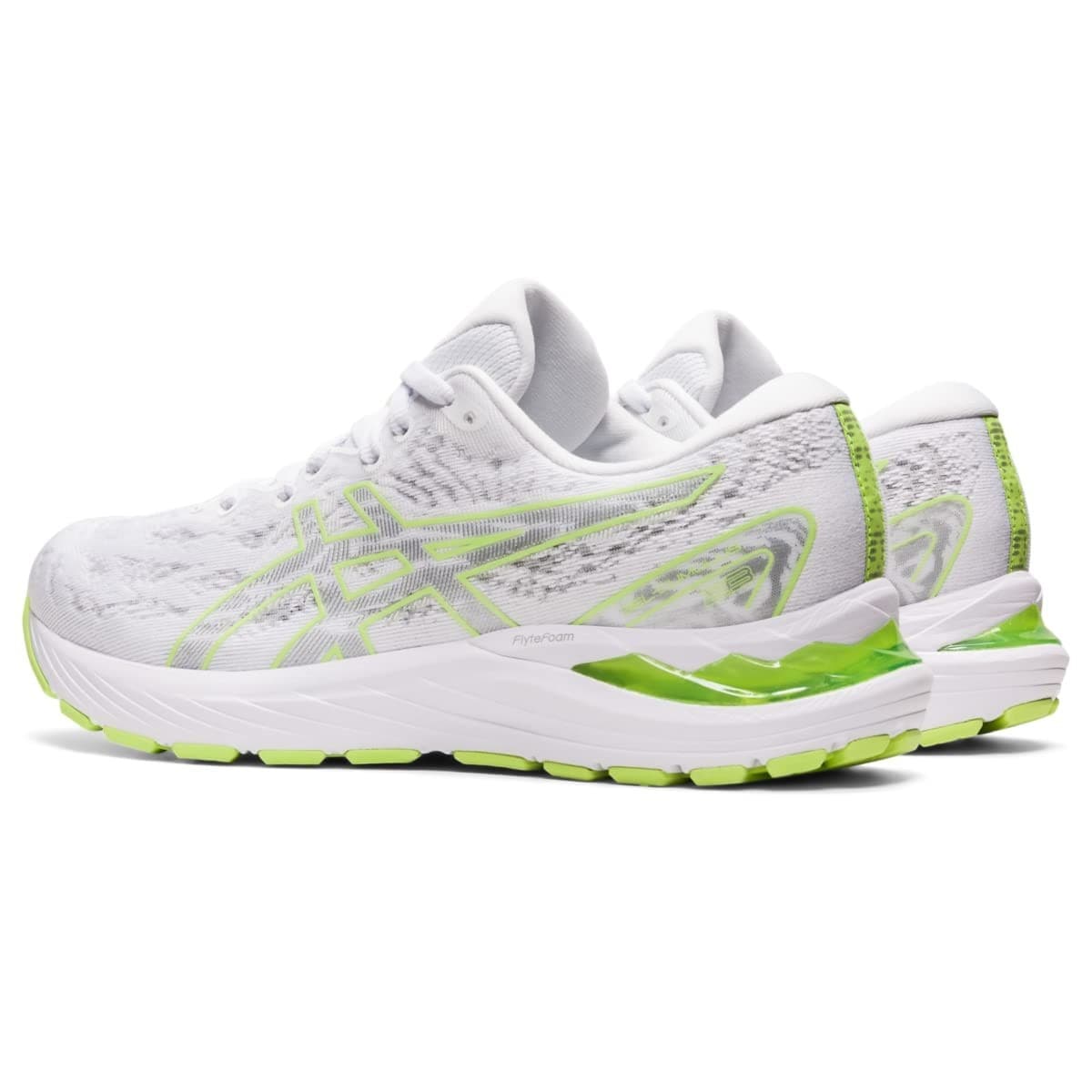 ASICS Women's Gel Cumulus 23 Running Shoes, White/Lime Green 8.5 B - Thumbnail 4