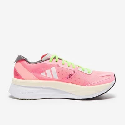 adidas Adizero Boston 11 Women Running shoes Beam Pink/White/Beam Green 8 B - Thumbnail 2