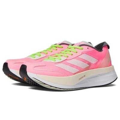 adidas Adizero Boston 11 Women Running shoes Beam Pink/White/Beam Green 8 B - Image 1