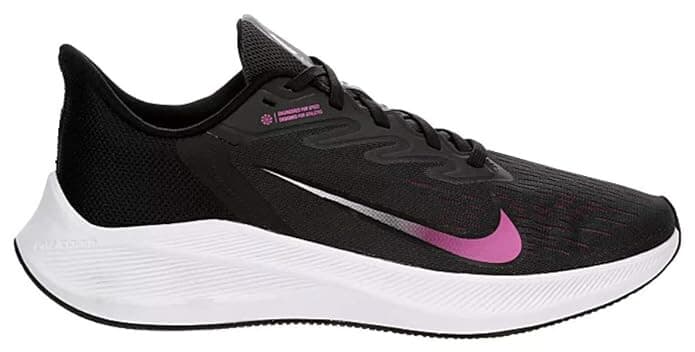 Nike Women's Zoom Winflo 7 Dark Grey/Black/Fire Pink Running Shoes-Size 9.5 - Thumbnail 2
