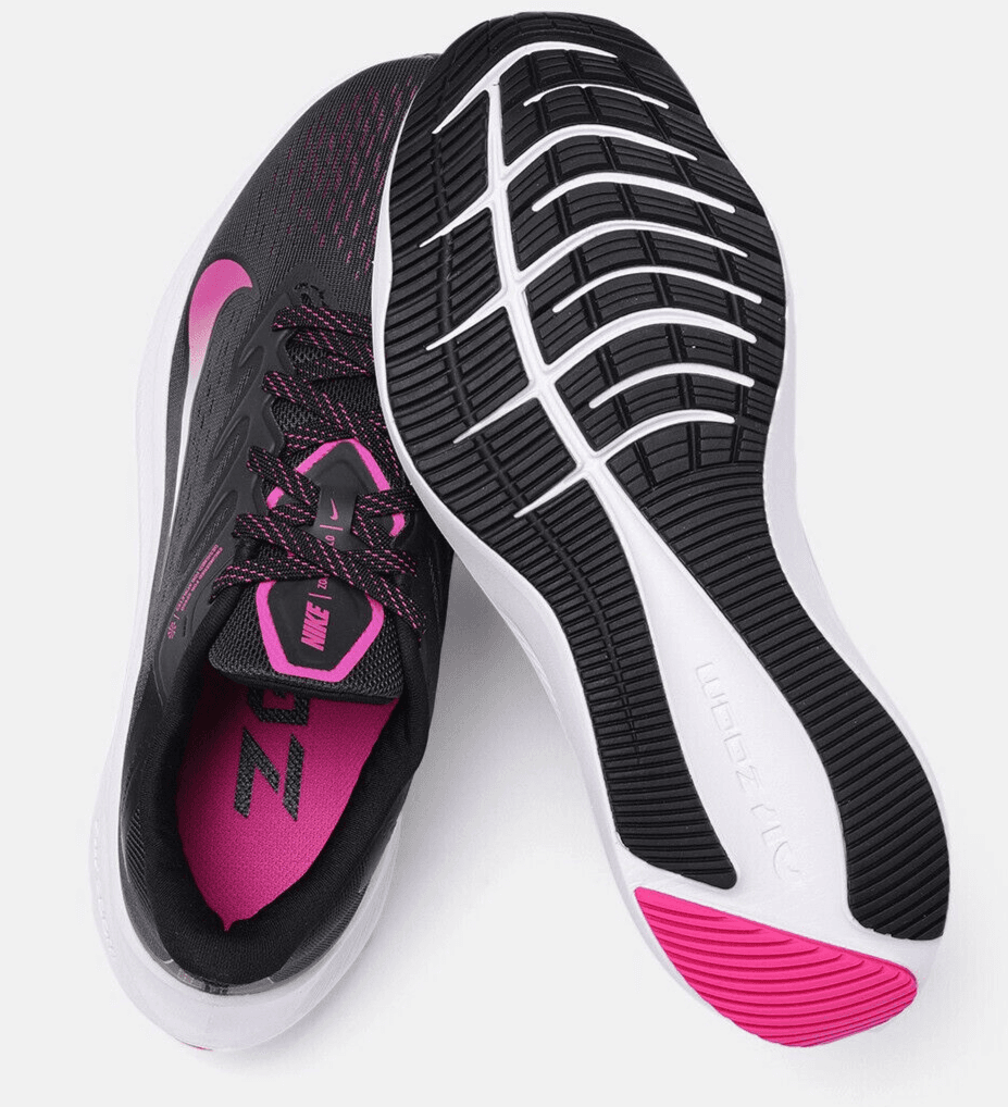 Nike Women's Zoom Winflo 7 Dark Grey/Black/Fire Pink Running Shoes-Size 9.5 - Thumbnail 6