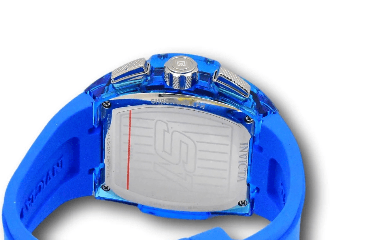 Invicta Men Watch S1 Rally Anatomic 47mm Quartz Chronograph Blue Silicone Strap - Thumbnail 4