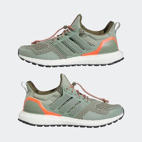 Adidas Men's Ultraboost 1.0 Running Shoes Silver Green/ Olive Strata Size 14 - Thumbnail 2
