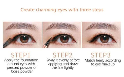 1 pack 4D Starry Sky Eyeliner Waterproof Liquid Black Long Lasting Quick Drying - Thumbnail 3