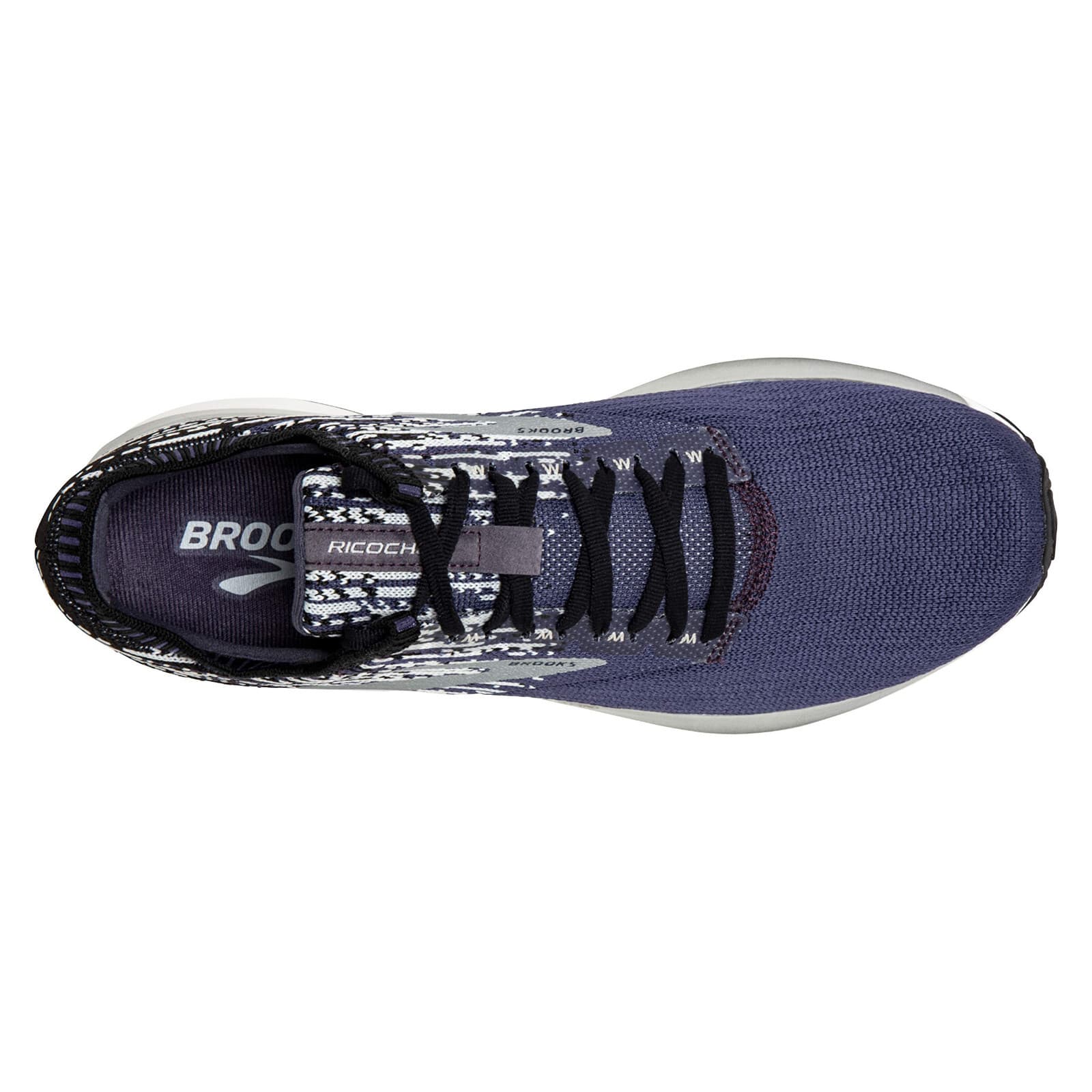 Brooks Mens Ricochet Running Shoes - Greystone/Grey/Navy - Size 8 D - Thumbnail 6