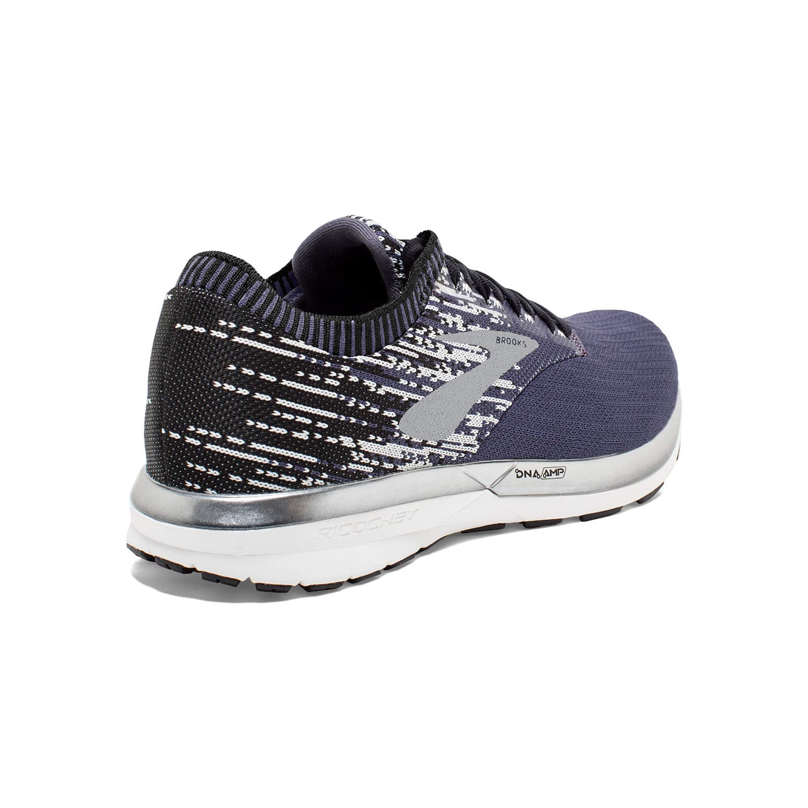 Brooks Mens Ricochet Running Shoes - Greystone/Grey/Navy - Size 8 D - Thumbnail 4