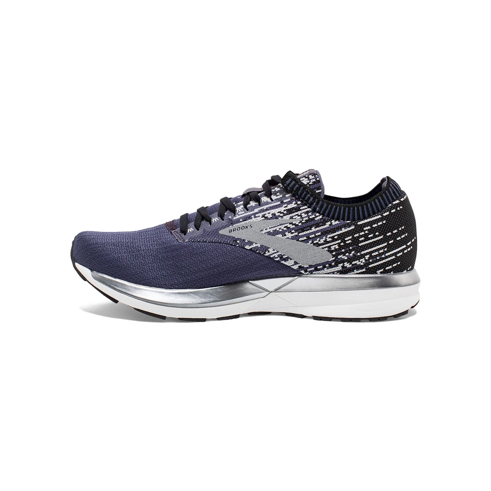 Brooks Mens Ricochet Running Shoes - Greystone/Grey/Navy - Size 8 D - Thumbnail 5