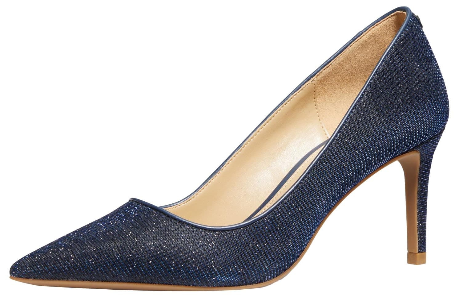 Michael Kors Alina Flex High Heel Pump Women's 9.5 M Glitter Chain Mesh Navy - Thumbnail 3