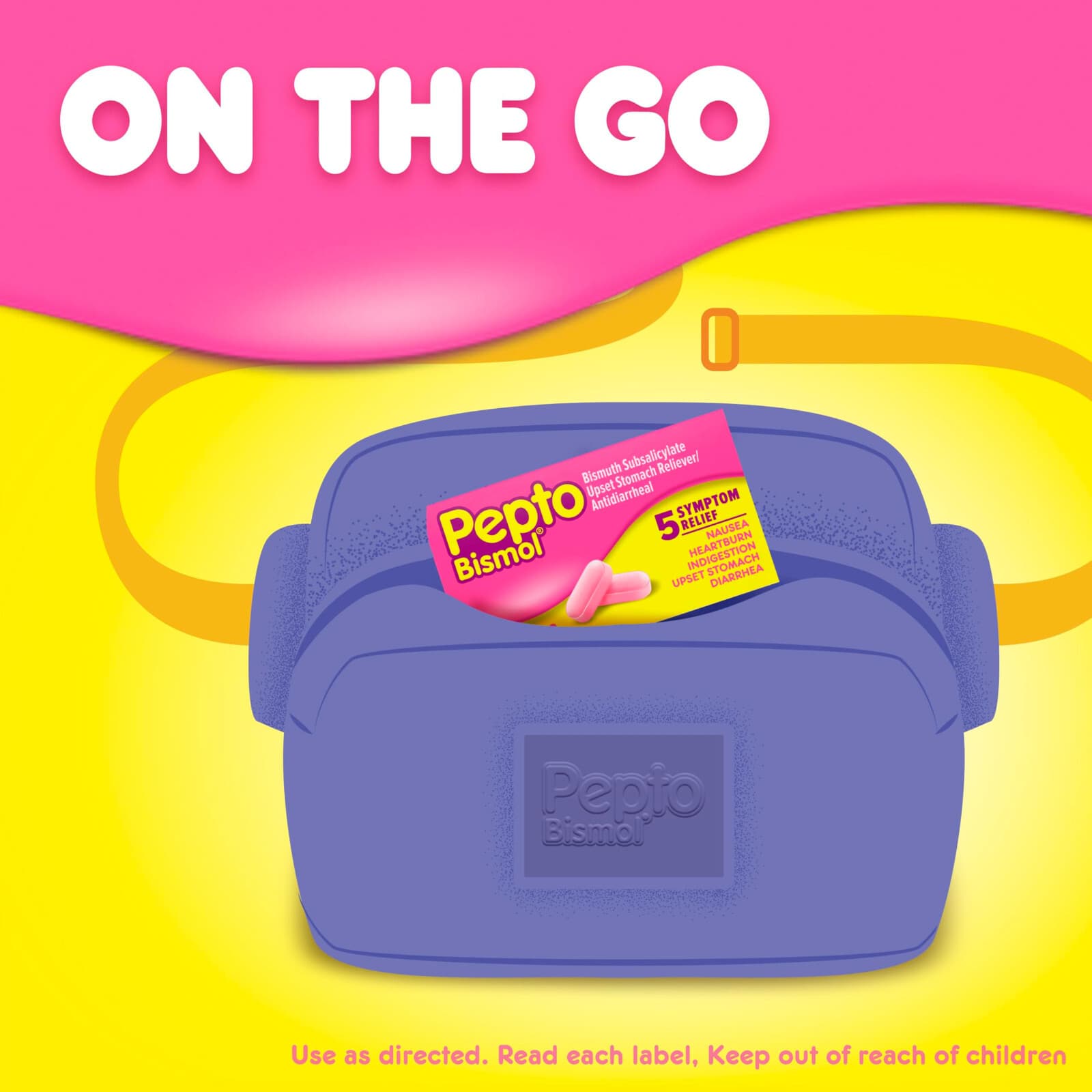 6 Pack Pepto Bismol Caplets for Upset Stomach & Diarrhea Relief, total 240 Ct - Thumbnail 5